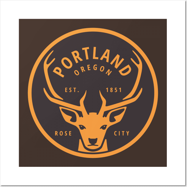 Portland Oregon Wall Art by TravelBadge